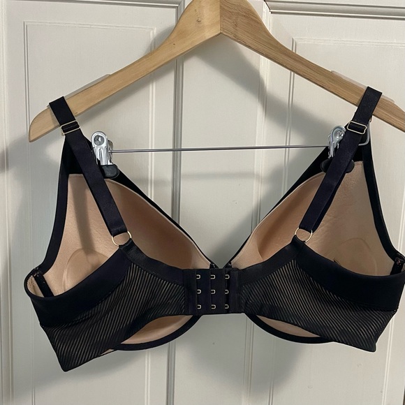 ThirdLove Shadow Stripe Plunge Bra Size 40F Black Lace - Picture 7 of 10
